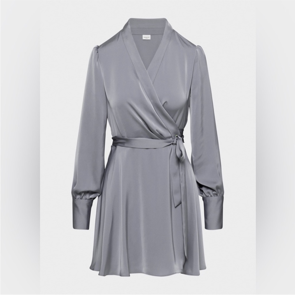 Babaton Hyde - Aritzia Gray Satin Mini Dress